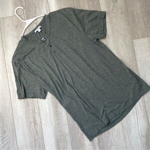James Perse Henley Tshirt short sleeve mens Green small preppy casual minimalist